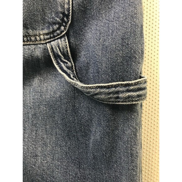 Forever 21 + Extra Wide Leg Carpenter Baggy Denim Grunge Skater Jeans 12 Plus - Picture 8 of 15